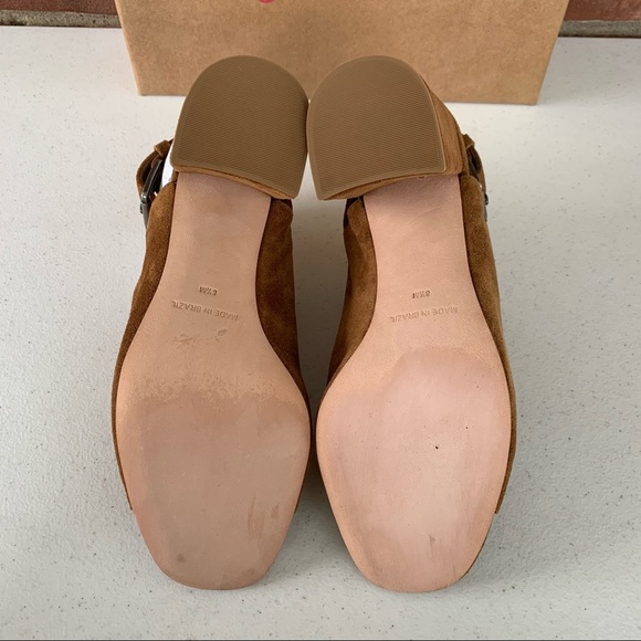 Matisse Brown Suede Slingback Chucky Heel Sandals - Picture 5 of 7